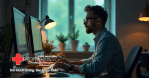 Ilustrasi efek Sedentary Lifestyle terhadap kesehatan tubuh